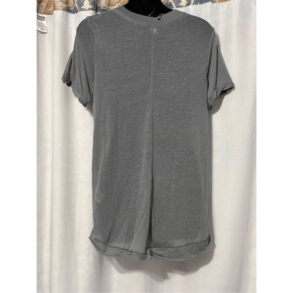 Beautiful Free People We The Free Womens Size XS green/grey Short Sleeves V-Neck - Picture 4 of 8